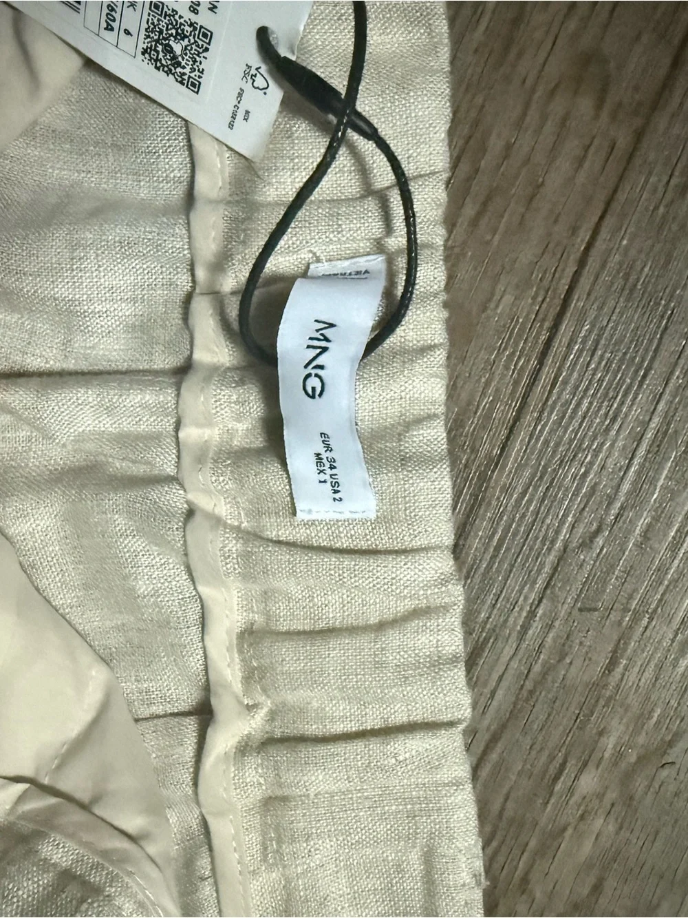 Mango Beige Straight-Leg Tailored Pants NWT